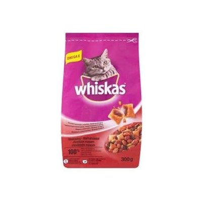 WHISKAS Adult cat granule pre mačky s hovädzím mäsom 300g