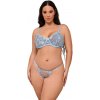 Subblime - 957636 flower embroidered bra and panties set sky blue L/XL