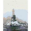 Diamondi Diamantové maľovanie MAJÁK V HMLE bez rámu a bez vypnutia plátna 40x50 cm