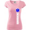Nápis Záchranár + hviezda - Dámske tričko Pure - S ( Ružová )
