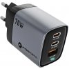 Forcell F-ENERGY GaN III VT-37 nabíječka LCD 2X TYP C+USB A PD QC4.0 SFC2.0 3,45A 70W šEDÁ