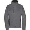 James&Nicholson Dámska softshellová bunda JN1147 Dark-Melange M