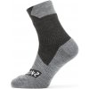SealSkinz Nepremokavé ponožky Waterproof All Weather Ankle čierna/sivá