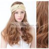 CLIP IN pás 60-63 cm, 100% ľudské vlasy, vlnitý - svetlo hnedá