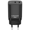 CubeNest S2D1 GaN Adaptér 35W černá (2× USB-C až 35 W), PD, přepěťová a podpěťová ochrana, s technologií GaN, pro iPhone S2D1BK