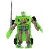 Teddies Transformer auto/robot plast 14cm zelený na kartě 17x26x6cm