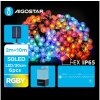 Aigostar LED Solárna dekoračná reťaz 50xLED 8 funkcií 12m IP65 multicolor AI0431