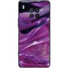 Picasee silikónový čierny obal pre Honor 50 Lite - Purple glitter