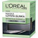 Pleťová maska L'Oréal Pure Clay Detox Mask 3 Pure Clays + Charcoaldetoxikačná maska 50 ml
