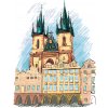 ZUTY Maľovanie podľa čísel - TÝNSKÝ CHRÁM PRAHA Rámovanie: bez rámu a bez vypnutia plátna, Rozmer: 40x50 cm