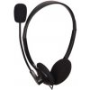 Stereo headset with volume control, black color