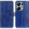 Peňaženkové kožené puzdro Crazy Horse na Xiaomi Redmi Note 13 Pro 4G - Modrá