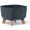 PROSPERPLAST Kvetináč GRACIA SQUARE BETON EFFECT 29cm antracit