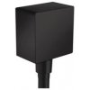 Podomietkový vývod Hansgrohe FixFit Sqare so spätným ventilom matná čierna 26455670