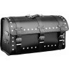 Kožený motocyklový kufor čierny 48 litrov na 2 prilby