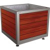Kvetináč SILAOS® ,v x š x h 800 x 1000 x 1000 mm, oceľ/drevo PROCITY