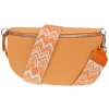 NovaKabelka.sk Reni Grande Arancio s prídavným popruhom V kožená talianska crossbody kabelka oranžová