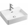 LAVITA ALTAYAMINI - keramické umývadlo na dosku 50 x 42 Slim dizajne s prepadom s otvorom na batériu biele ALTAYAMIN
