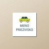 Nažehľovacie menovky na oblečenie (Kopírovat) - 1ks, Štvorec 2,3 × 2,3 cm, Zelené auto, Biela