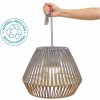 NEW GARDEN Bezdrôtová závesná lampa Conta – hnedosivá