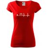 Kolky EKG - Dámske tričko Pure - XL ( Červená )