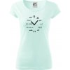 Matematické hodiny - Dámske tričko Pure - L ( Frost )