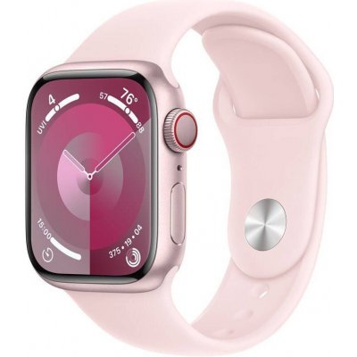 Apple Watch Series 9, GPS + Cellular, 45mm Puzdro z ružového hliníka, športový remienok S/M