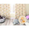 Biante Detský bavlnený záves Sandra SA-730 Medvedíky a včielky na svetlo žltom 150x180 cm
