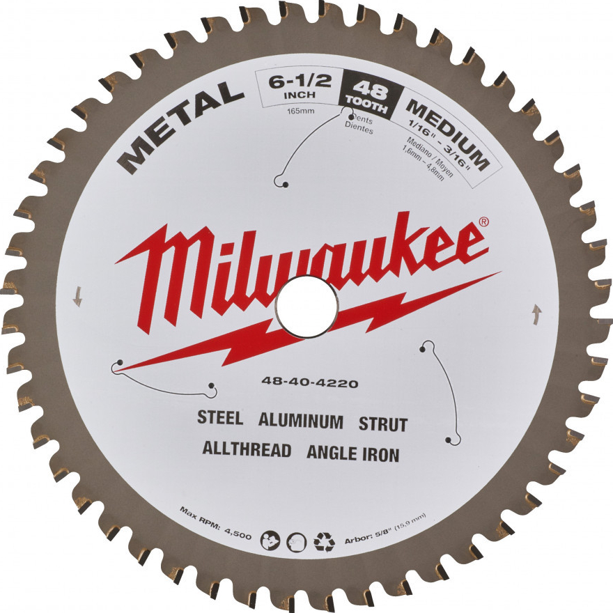 Milwaukee pílový kotúč na kov 165 x 15.87 x 1.6 mm 48z 48404220