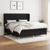 Box spring postel s matrací černá 180x200 cm textil Černý 3128383