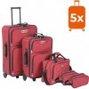 Jurhan Sada cestovných kufrov TRAVEL, 5-dielna, červená 44137