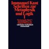 Schriften zur Metaphysik und Logik. Tl.1 (Immanuel Kant,Wilhelm Weischedel)(Brožovaná)