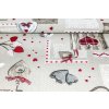 Mondo Italia Dekoračná látka červené srdiečka, š. 140 cm Červená Šírka 140 cm