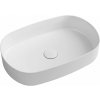 Isvea INFINITY OVAL keramické umývadlo na dosku, 55x36cm, biela matná 10NF65055-2L