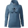 Florbalové hokejky - Mikina dámská Cape s kapucí - 2XL ( Denim )