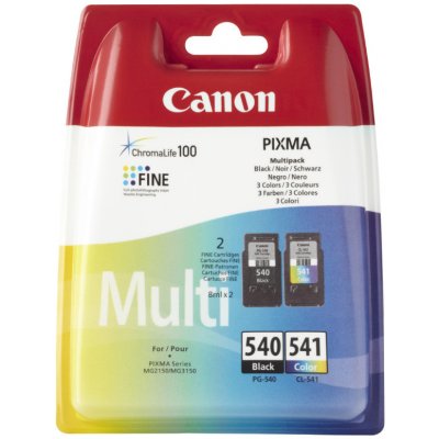 Canon PG-540 / CL-541 - Originálny - Tinte auf Pigmentbasis - Čierna - Azúrová - Purpurová - Žltá - Canon PIXMA MG3150 - PIXMA MX515 - 2 Stück(e) - 10 - 70% - 2