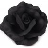 Brošňa / ozdoba ruža Ø6 cm - 1 ks 2 čierna