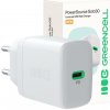 GREEN CELL Greencell PowerSource Solo30 30W 1xUSB-C PD 3.0 QC 4.0+ sieťová nabíjačka biela
