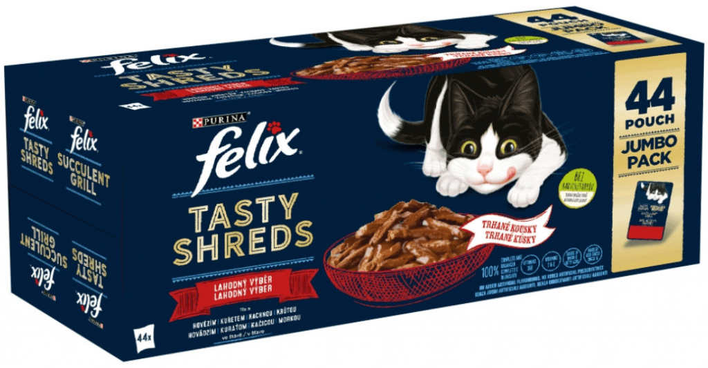 Felix Tasty Shreds lahodný výber v šťave 44 x 80 g