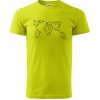 Geometria - svet - Klasické pánske tričko vyššej gramáže - 4XL ( Limetková )