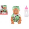Teddies Bábika/Bábätko s fľaštičkou plast 26cm pevné telo 2 druhy
