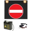 Značka s výstražným svetlom na batériu, Zákaz vjazdu