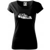 Formula v závode - Dámske tričko Pure - 3XL ( Čierna )