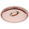 Mauviel Sklenená pokrievka 20 cm, s bronzovou rukoväťou, meď