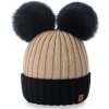 Fashionweek Zimná čiapka s dvoma brmbolcami Wool Miki