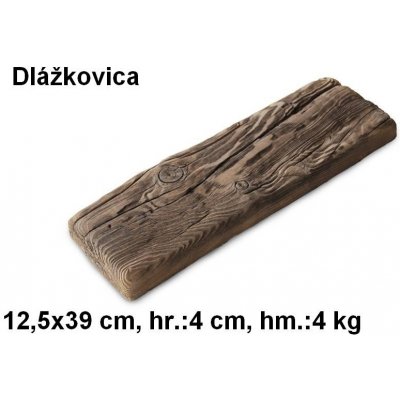 JAPE Dlážkovica-dlažba 12,5x39x4cm, betón-imitácia dreva, exteriér-mrazuvzdorná DD12x39