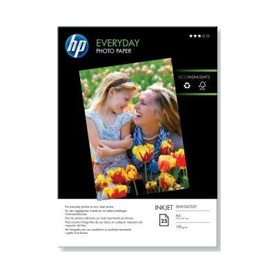 HP Everyday Glossy Photo Paper, foto papír, lesklý, bílý, A4, 200 g/m2, 25 ks, Q5451A, inkousto