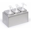 Dávkovač na omáčky, 3 pumpičky, 3x 2 l, 370 x 200 x 255 mm