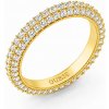 Guess Trblietavý pozlátený prsteň so zirkónmi Infinity JUBR04672JWYG