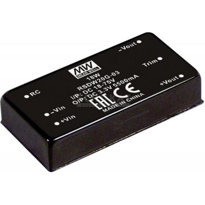 MEAN WELL RSDW20F-05 DC / DC menič napätia 4 A 20 W Počet výstupov: 1 x